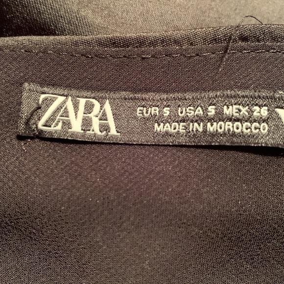 Zara Black Satin Cami Slip Dress - Picture 12 of 14